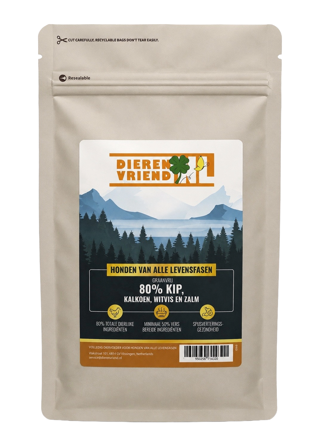 Wilderness 80% Kip, Kalkoen, Witvis en Zalm